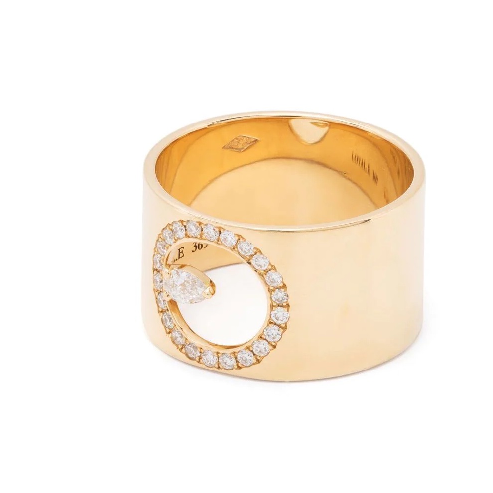 Louis Vuitton Empreinte Large Ring, Yellow Gold Gold. Size 47