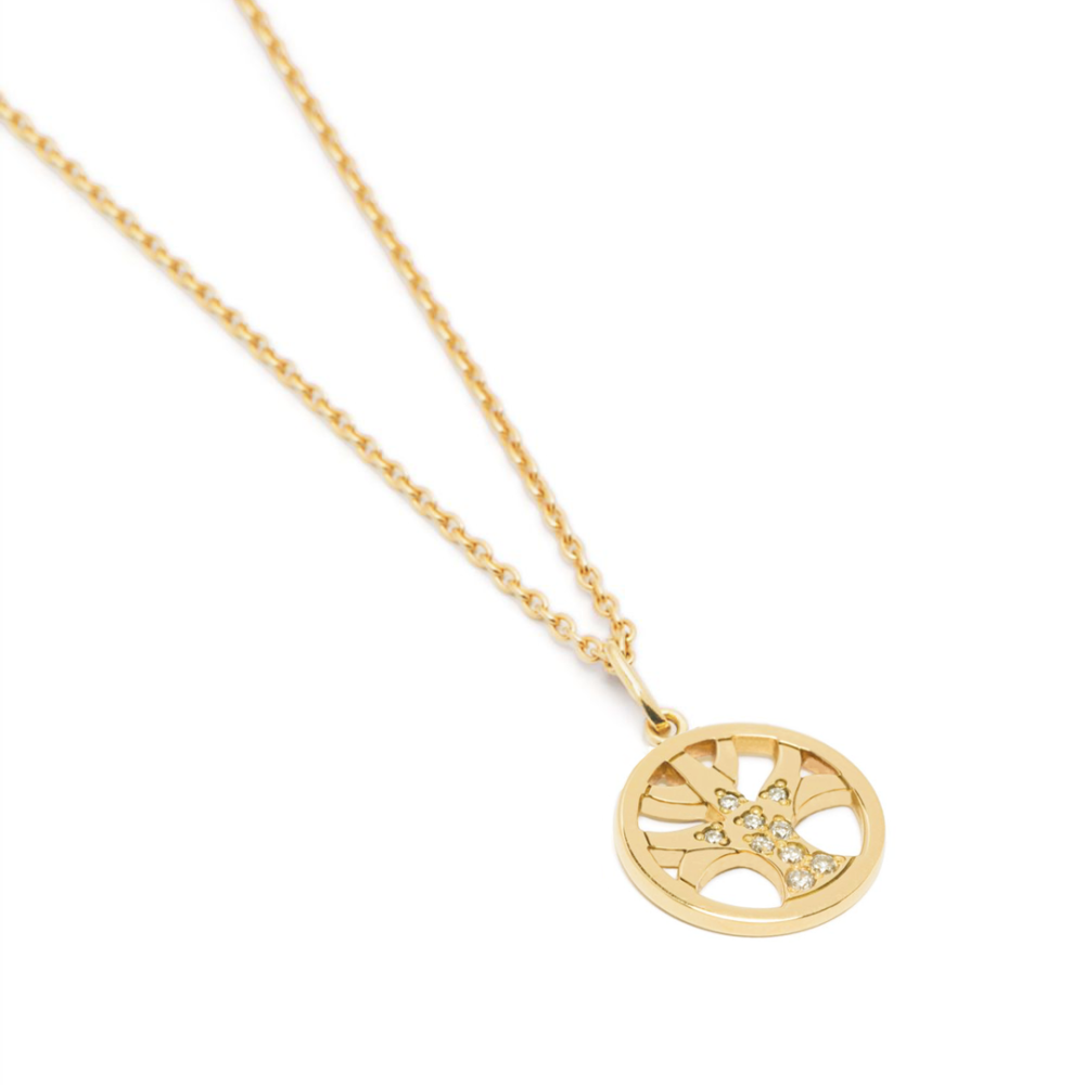 Charm Force on Fine Chain - 18k yellow gold