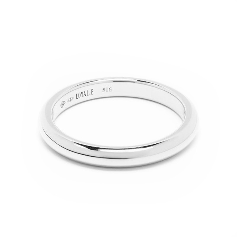 Union ring Absolu.e Signature 3mm - 18k white gold 1