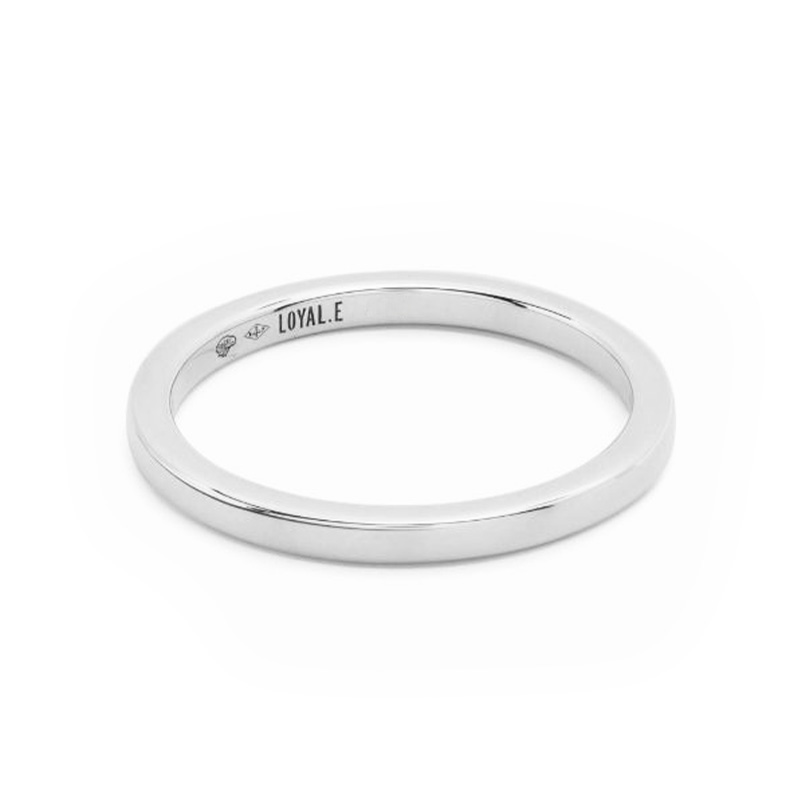 Union ring Absolu.e Ribbon 2mm - 18k white gold 1