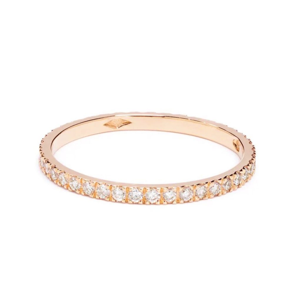 Union ring Les Absolu.e.s pavée - 18k rose gold