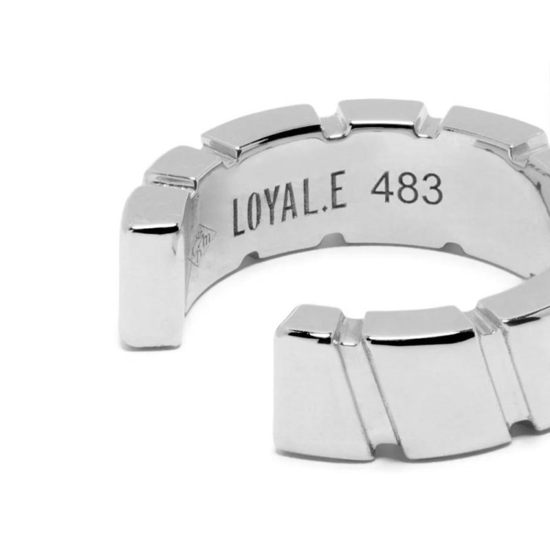 Earcuff Ride & Love semi-pavée Small - 18k recycled white gold lab grown diamonds loyale paris fine jewelry 5