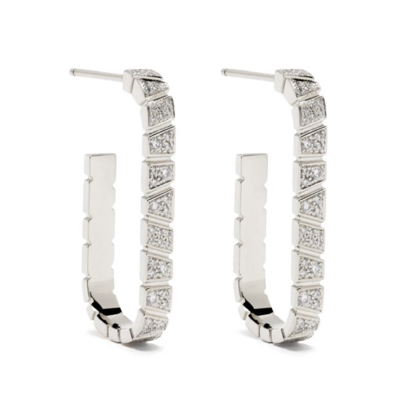 Earrings Ride & Love pavées Medium - 18k recycled white gold lab grown diamonds loyale paris fine jewelry 1