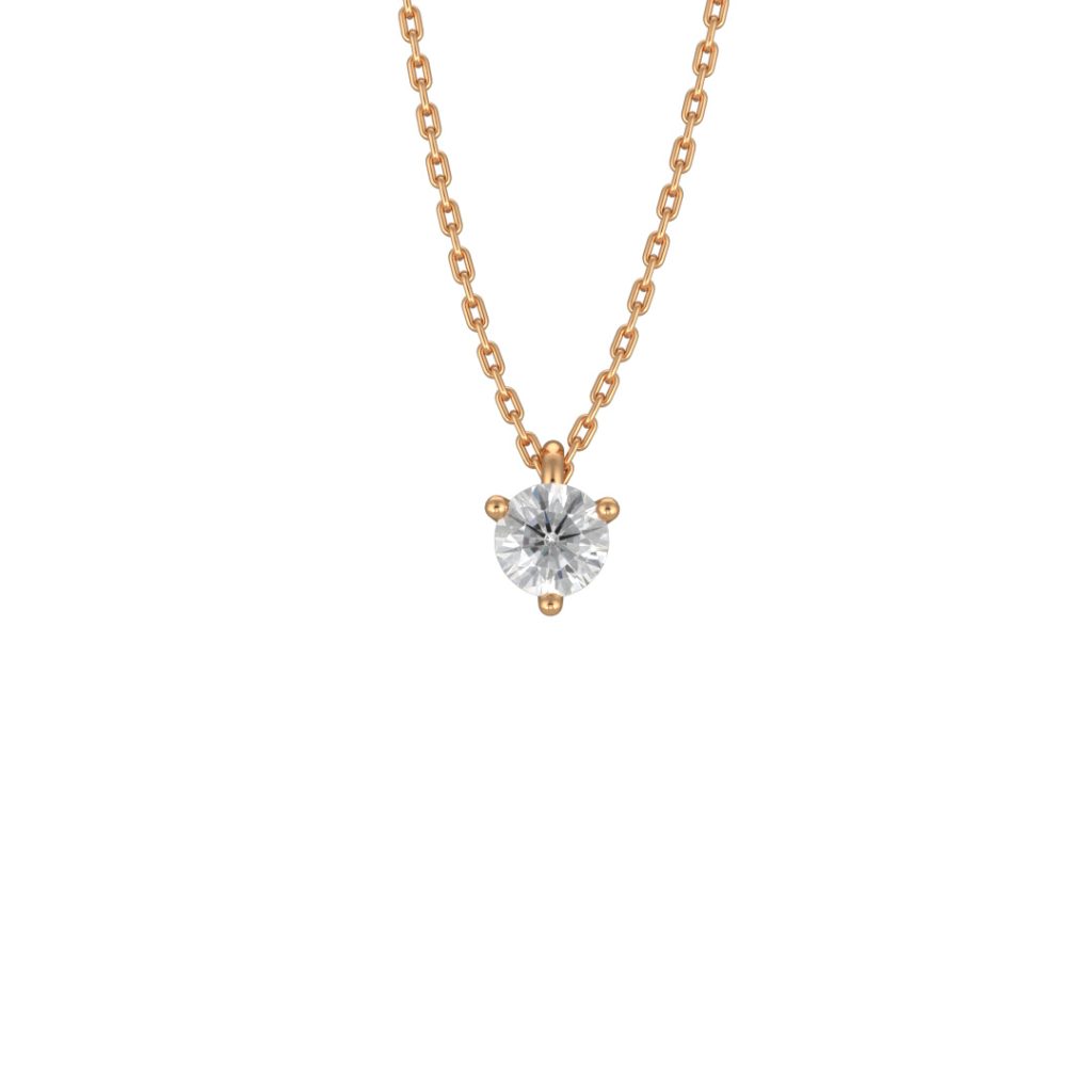 Necklace Pure 025ct - 18k yellow gold lab grown diamond Loyale Paris 1