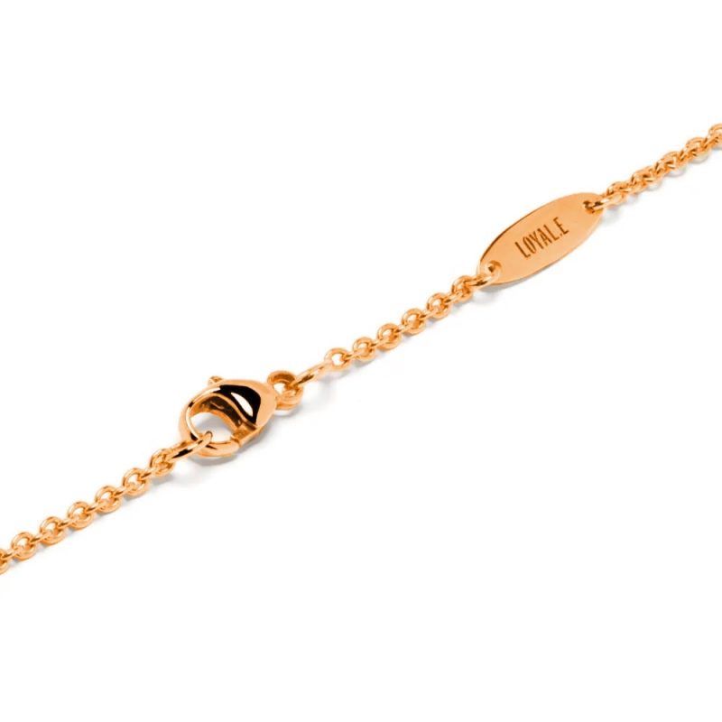 Necklace Ride & Love semi-pavé Small - 18k recycled rose gold lab grown diamonds loyale paris fine jewelry 4