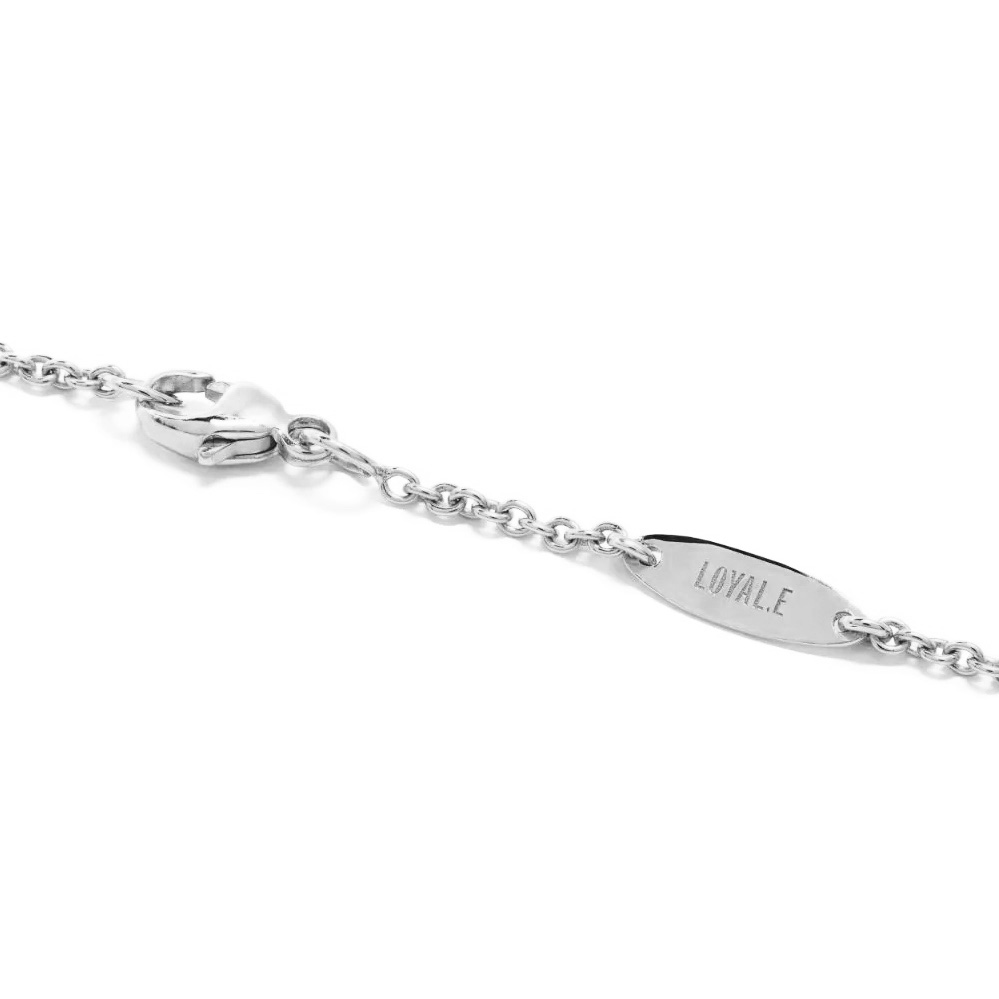 Necklace Intrépide Grand Arc 0.25ct pavé - 18K white gold lab grown diamond Loyale Paris 4