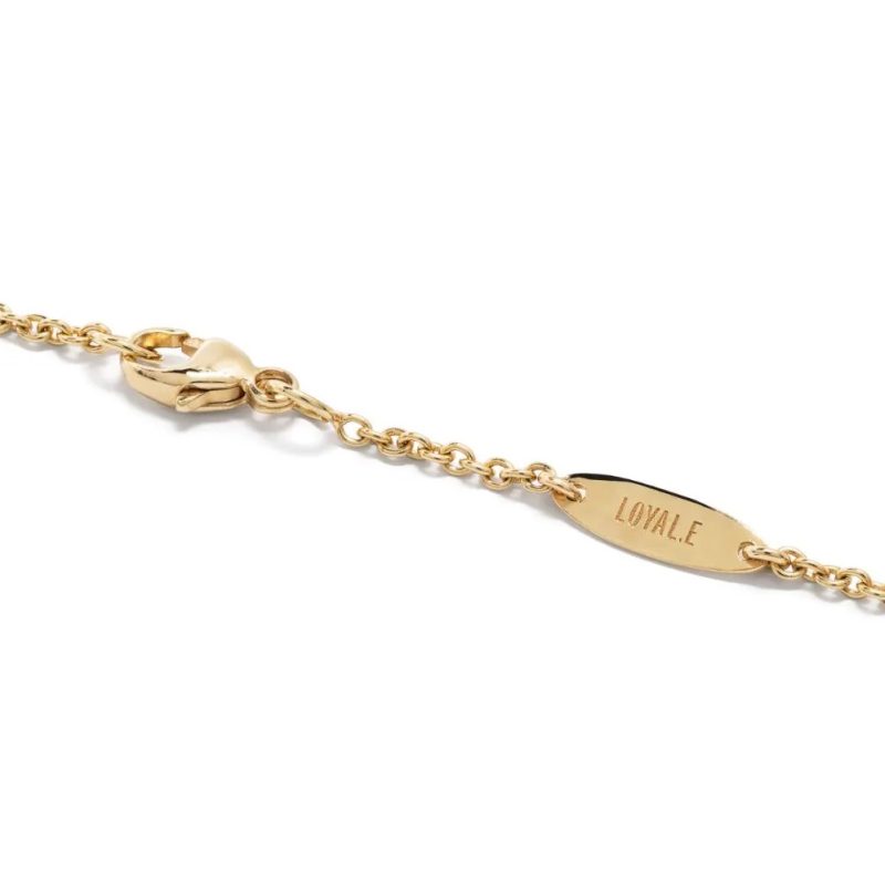 Necklace Intrépide Grand Arc 0.25ct pavé - 18K yellow gold lab grown diamond Loyale Paris 4