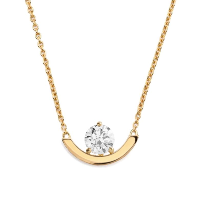 Necklace Intrépide Grand Arc 1ct - 18K yellow gold lab grown diamond Loyale Paris 1