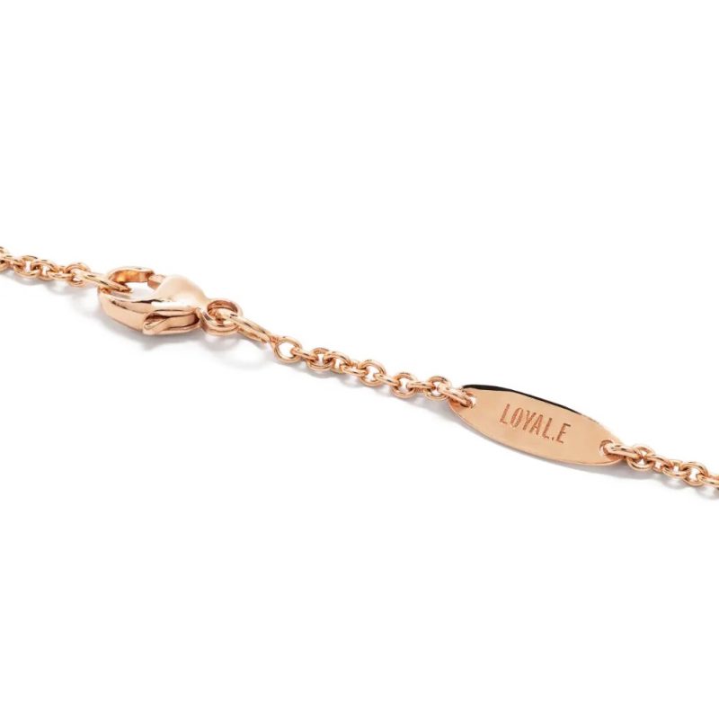 Necklace Intrépide grand Arc 0.25ct - 18K rose gold lab grown diamond Loyale Paris 4