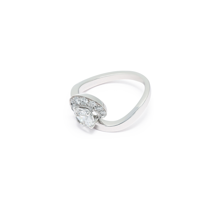 Ring Amour Éternel pavée - 18k white gold lab grown diamond loyale paris 2