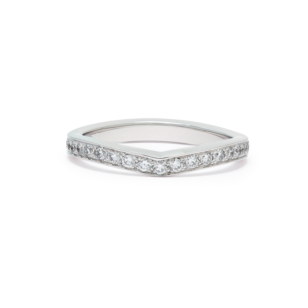 Union Ring Lien Éternel pavée - 18k white gold lab grown diamond loyale paris 1