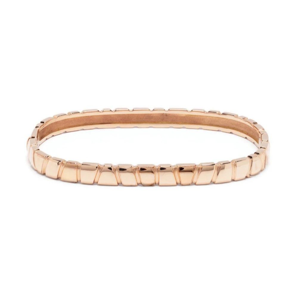 Bangle bracelet Ride Love non-pavé - 18k recycled rose gold lab grown diamonds loyale paris fine jewelry 1